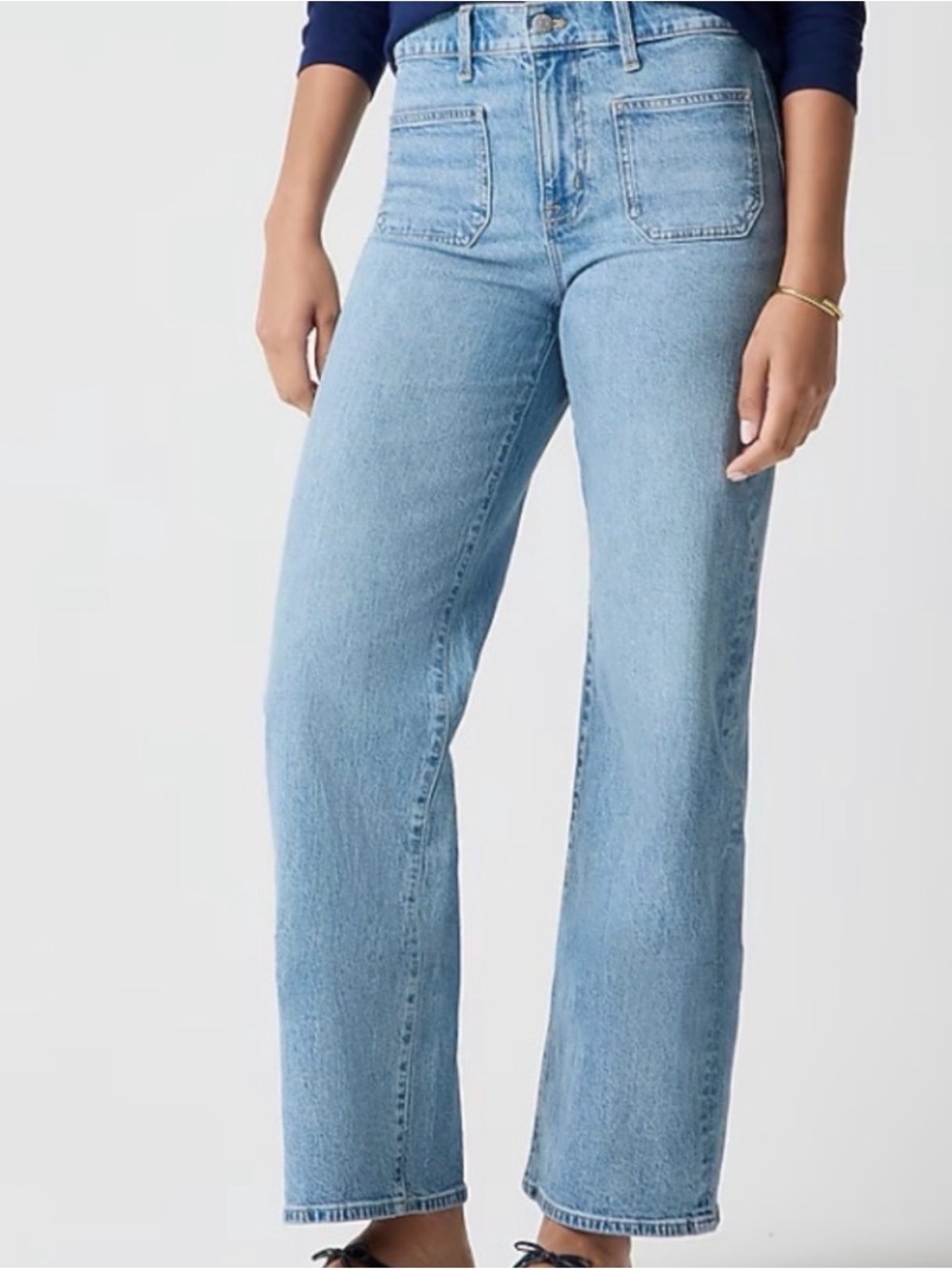 J. Crew Light Blue High-Rise Wide-Leg Jeans
